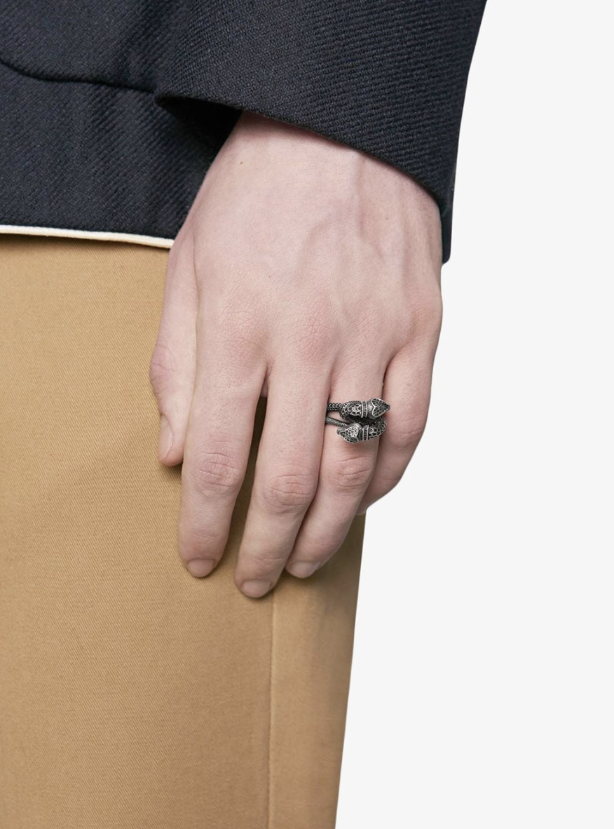 gucci silver snake ring